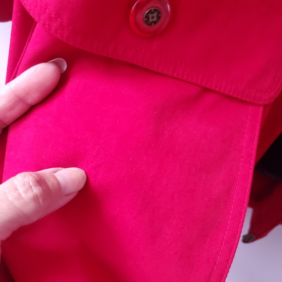 Gallery Women's Red Soft Shell Coat Removable Lining & Hood Sz L Casual Outdoor - Picture 15 of 15